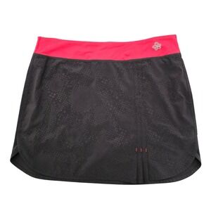 Tuff Athletics Women's Pink and Gray Geometric Patterned Golf Skort Medium